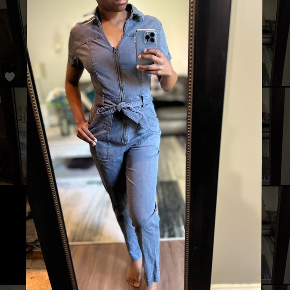 Gray Denim Jumpsuit with Belt, Universal Thread Goods Co., US Size 6 - Picture 3 of 5